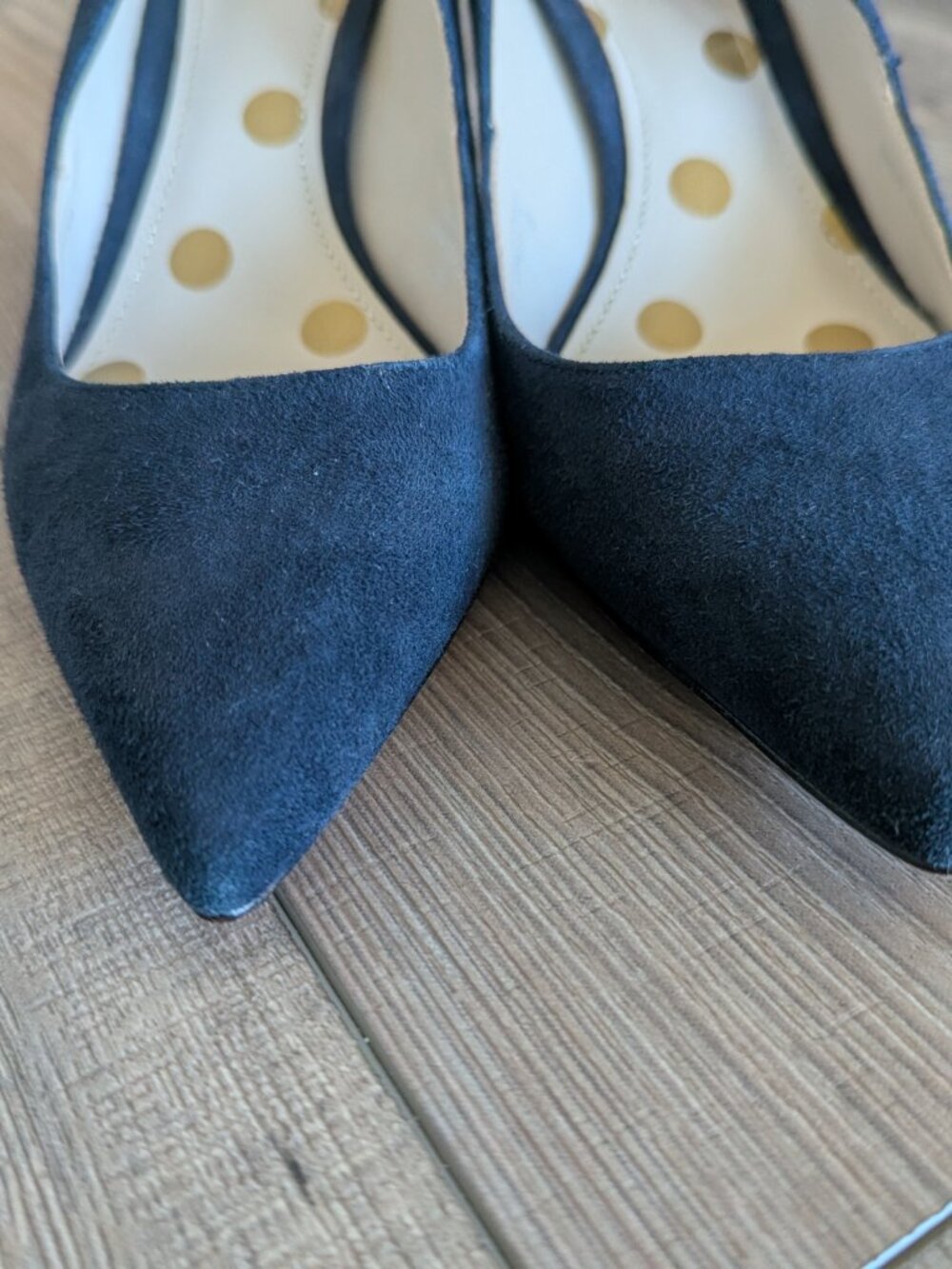 Boden Women's Suede Leather Scallop Point Toe Stiletto Heels Navy Classic EU38 - Picture 6 of 12